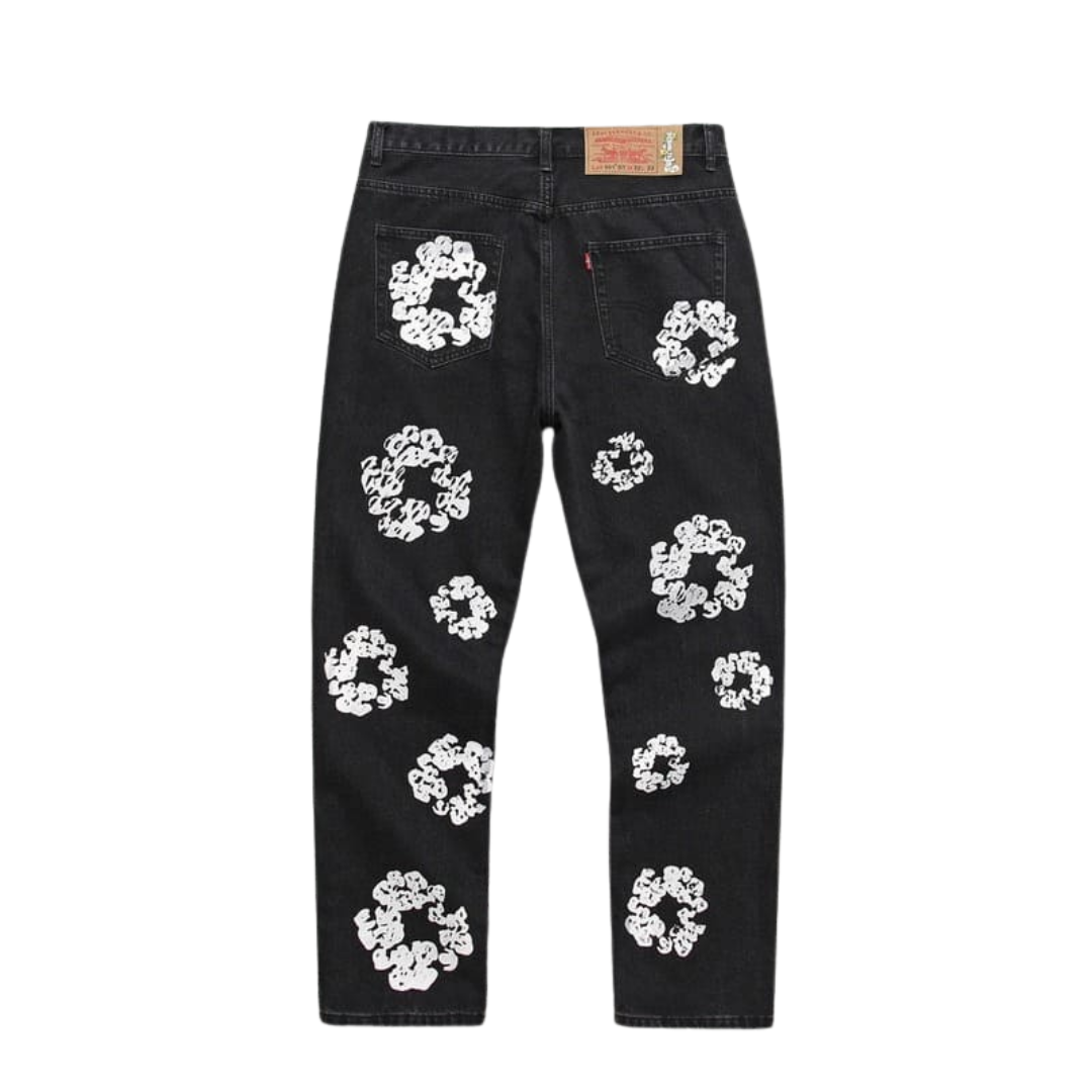 Calça Denim Tears X Levis Cotton Wreath Jeans Black
