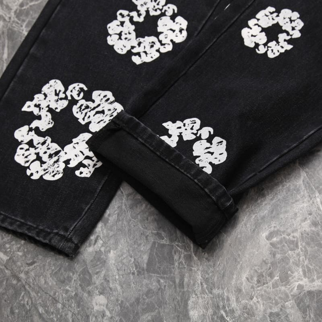 Calça Denim Tears X Levis Cotton Wreath Jeans Black