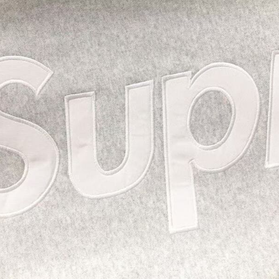 Calça Supreme Satin Applique Cinza