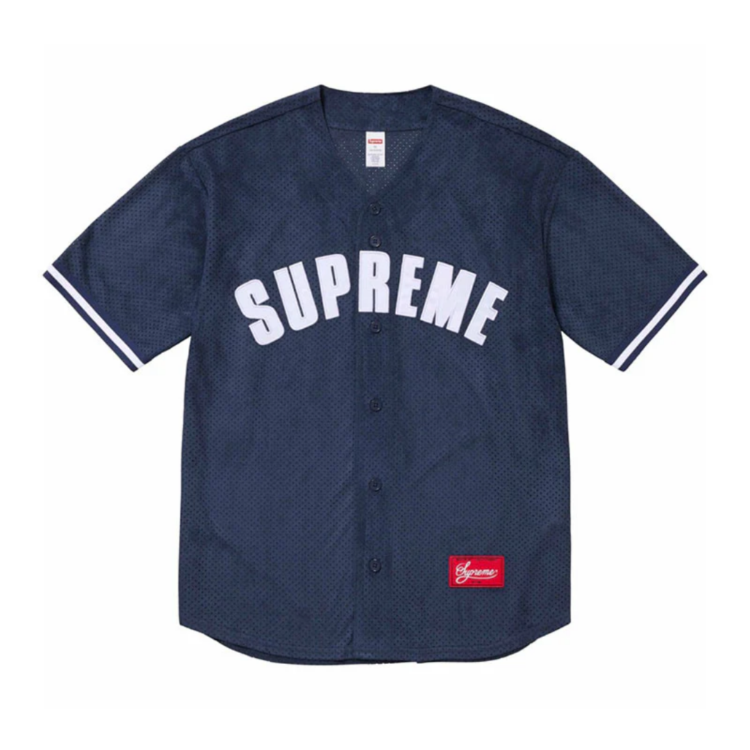 Camiseta Supreme Ultrasuede Mesh Baseball Azul
