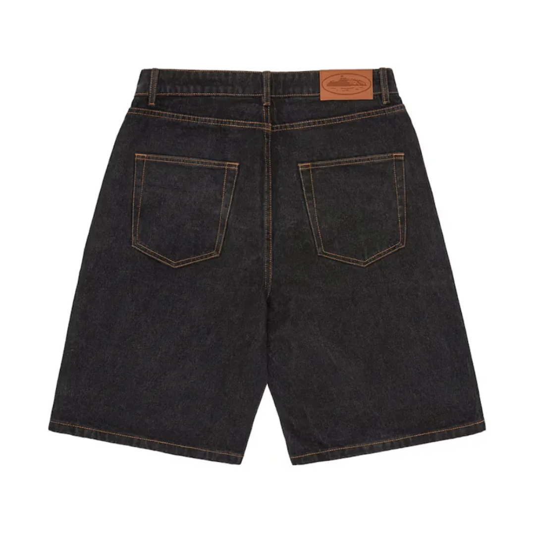Short Corteiz Alcatraz Denim - Jeans Washed Black