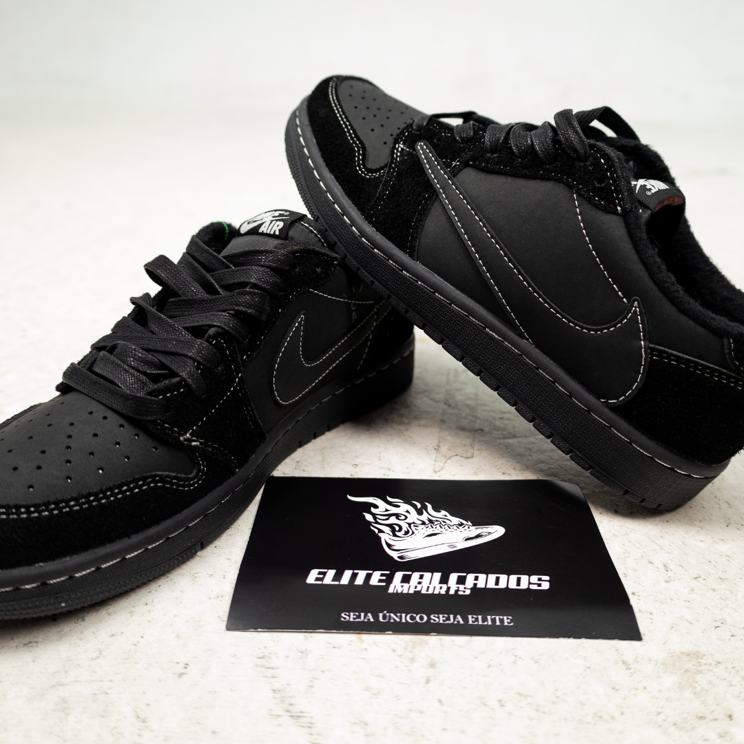 Tenis Nike Jordan 1 Retro Low - OG Travis Scott Black Phantom