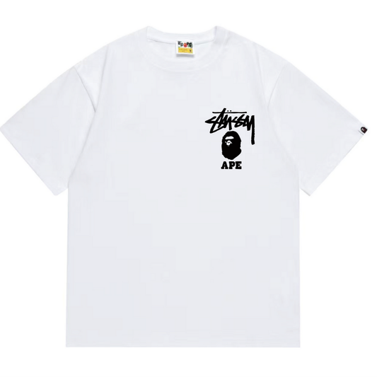 Camisa Bape Stussy Branca