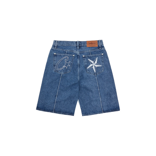 Short Corteiz C Star Denim Shorts - Jeans Faded Blue