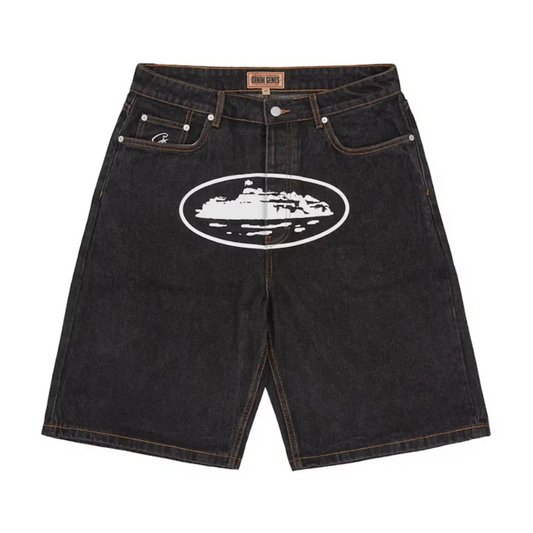 Short Corteiz Alcatraz Denim - Jeans Washed Black